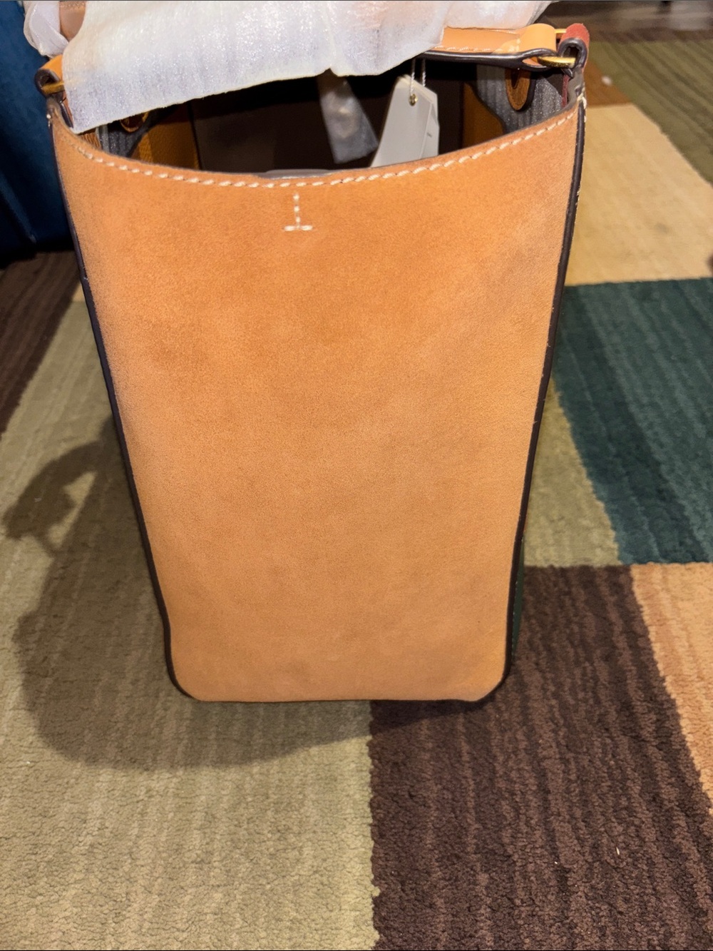 Tory Burch Multicolor Patchwork Tote with Logo Panel - Picture 4 of 9